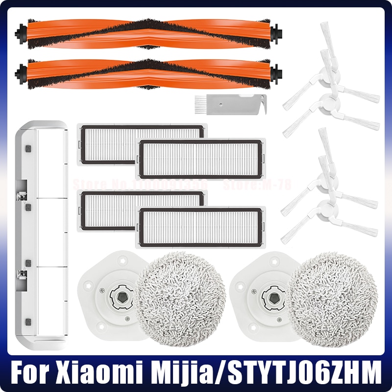 Main Side Brush Cover Filter Mop Cloth Bracket Stent Accessories For XiaoMi Mijia Self-Cleaning Robot Vacuum Mop Pro STYTJ06ZHM