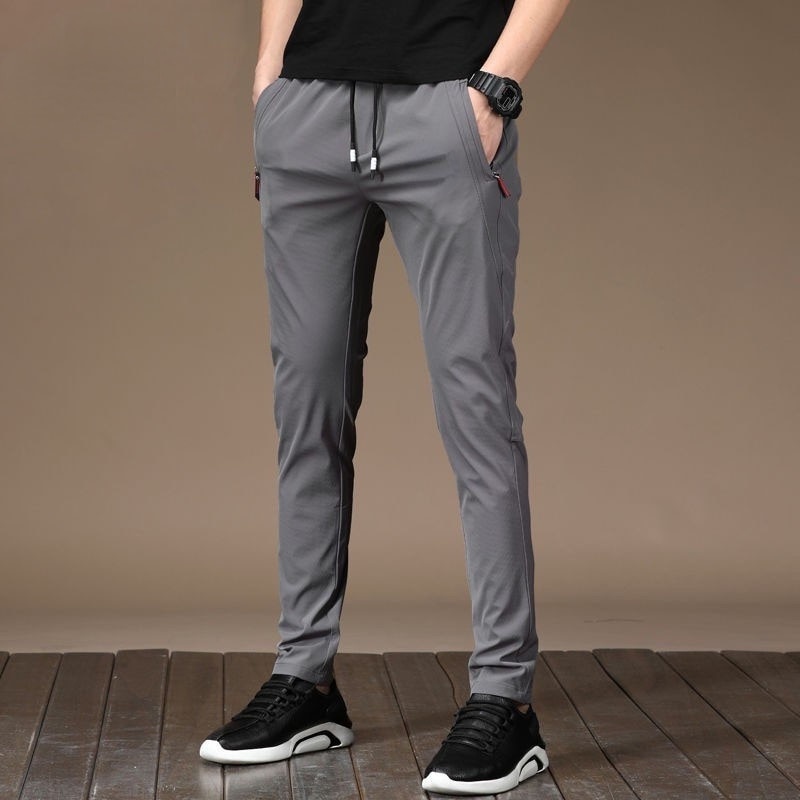 Loose In Summer Mens Fast Dry Trousers Men's Casual Pants Casual Slim Fit Business Pants Stretch Chino Pants Size M-5XL