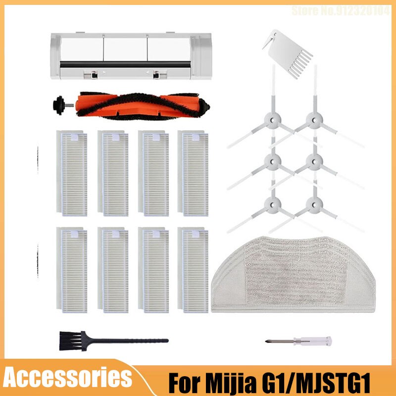 Filter Roller Main Side Brush Mopping Cloth Kits for Xiaomi Mijia G1/MJSTG1/SKV4136GL Mi Robot Vacuum-Mop Essential Accessories