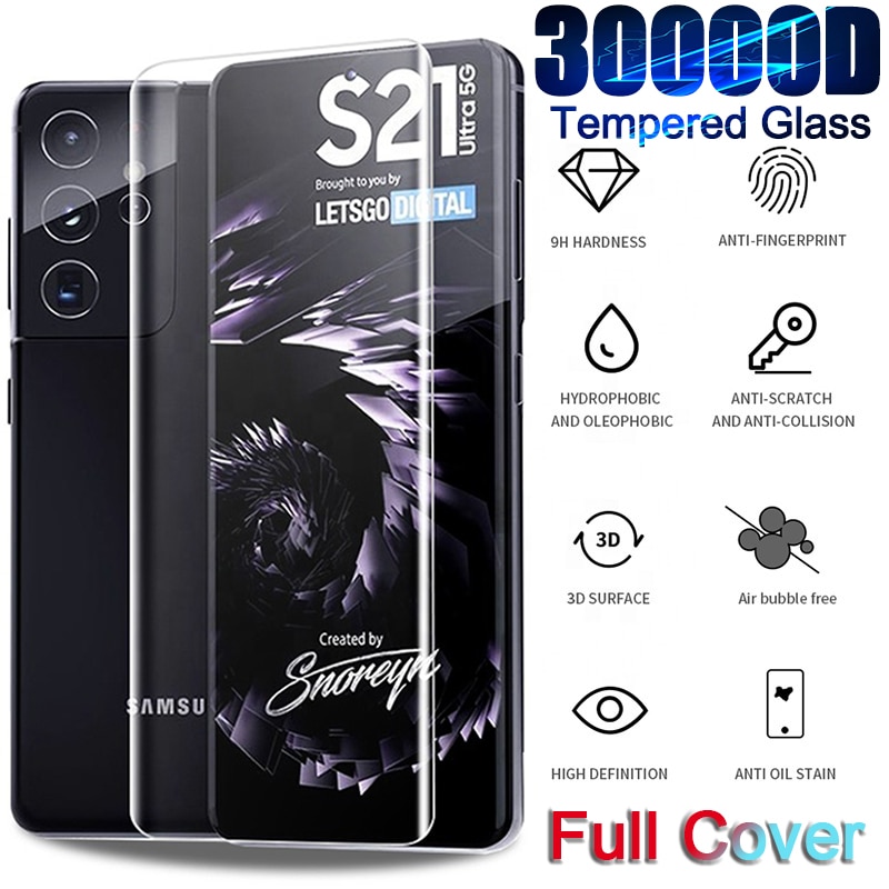 Tempered Glass Samsung Galaxy For S21 S20 Ultra S10Plus 5G Screen Protector For Samsung Note 20 Ultra Note10 9 8 S10E S9 S8 Plus