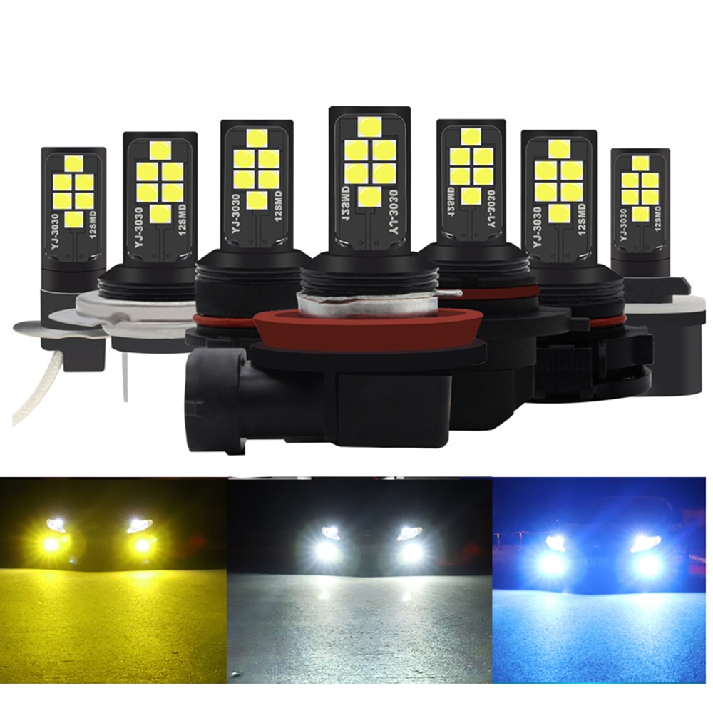 2Pcs Hb3 9005 Led Headlight H11 H8 H9 H10 H1 H3 H7 H4 Car Fog Light Bulbs 9006 Auto DRL Lamps HB4 Led Canbus 30W 12V 6000K