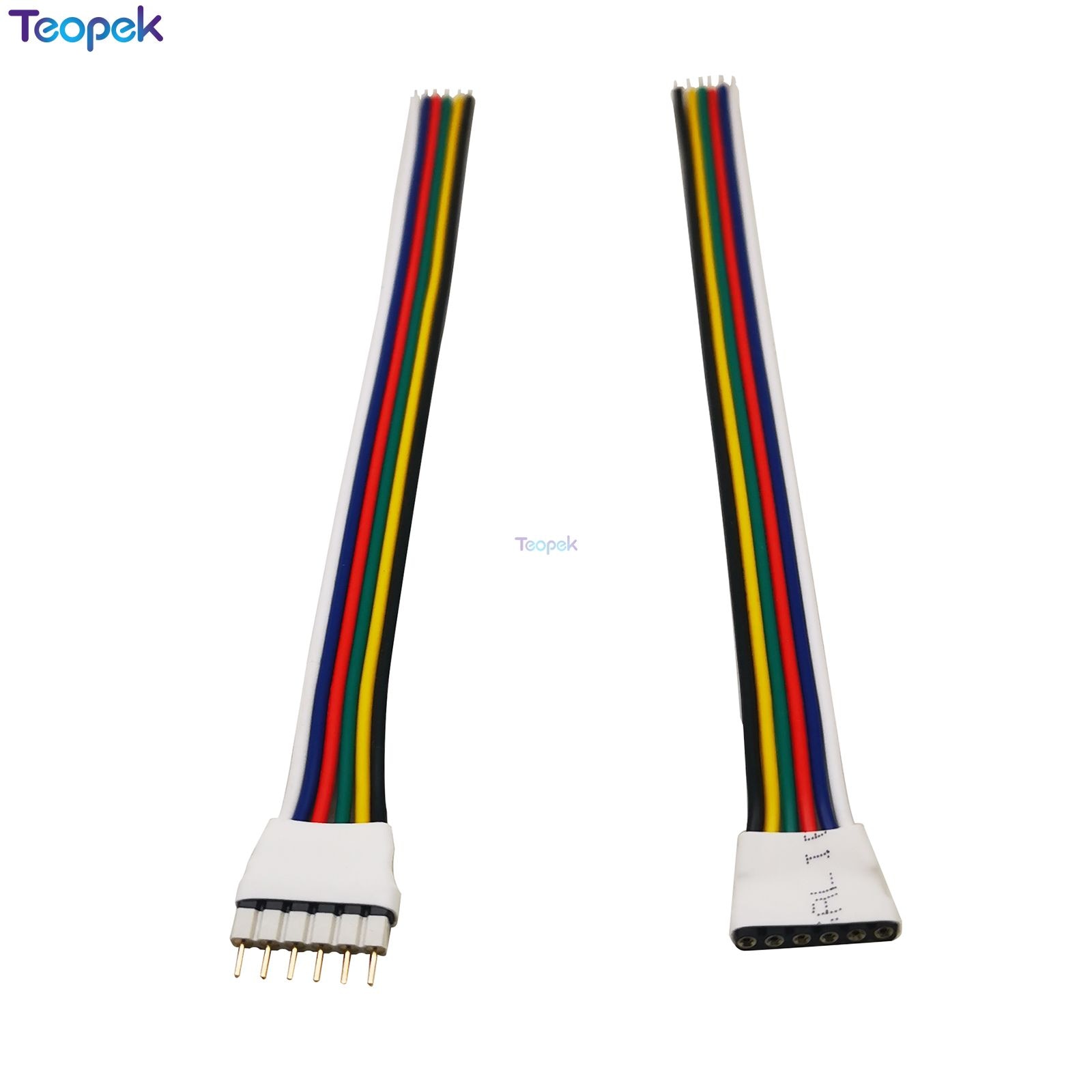 10pcs 6pin Male Female LED Connector 6 pin 2.54mm Or 2.0mm Pin Distance For RGB+CCT LED Strip Easy Connector