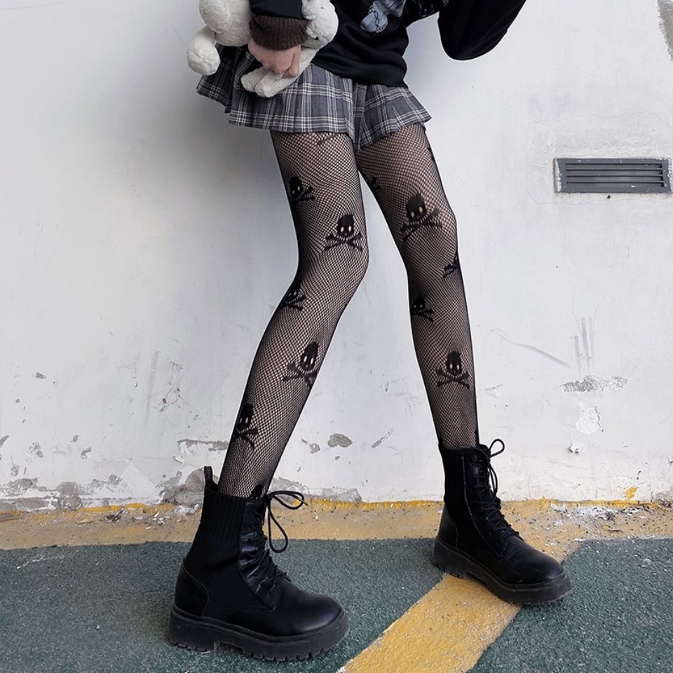 27 Styles Sexy Tights Women Skull Mystery Thigh High Waist Stockings Gothic JK Lolita Mesh Nets Fishnet Pantyhose Ladies Gifts