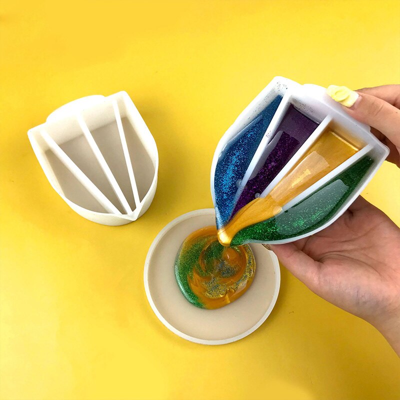 Silicone Epoxy UV Resin Glue Mixing Cup Distribution Cup DIY Craft Tool Silicone Molds