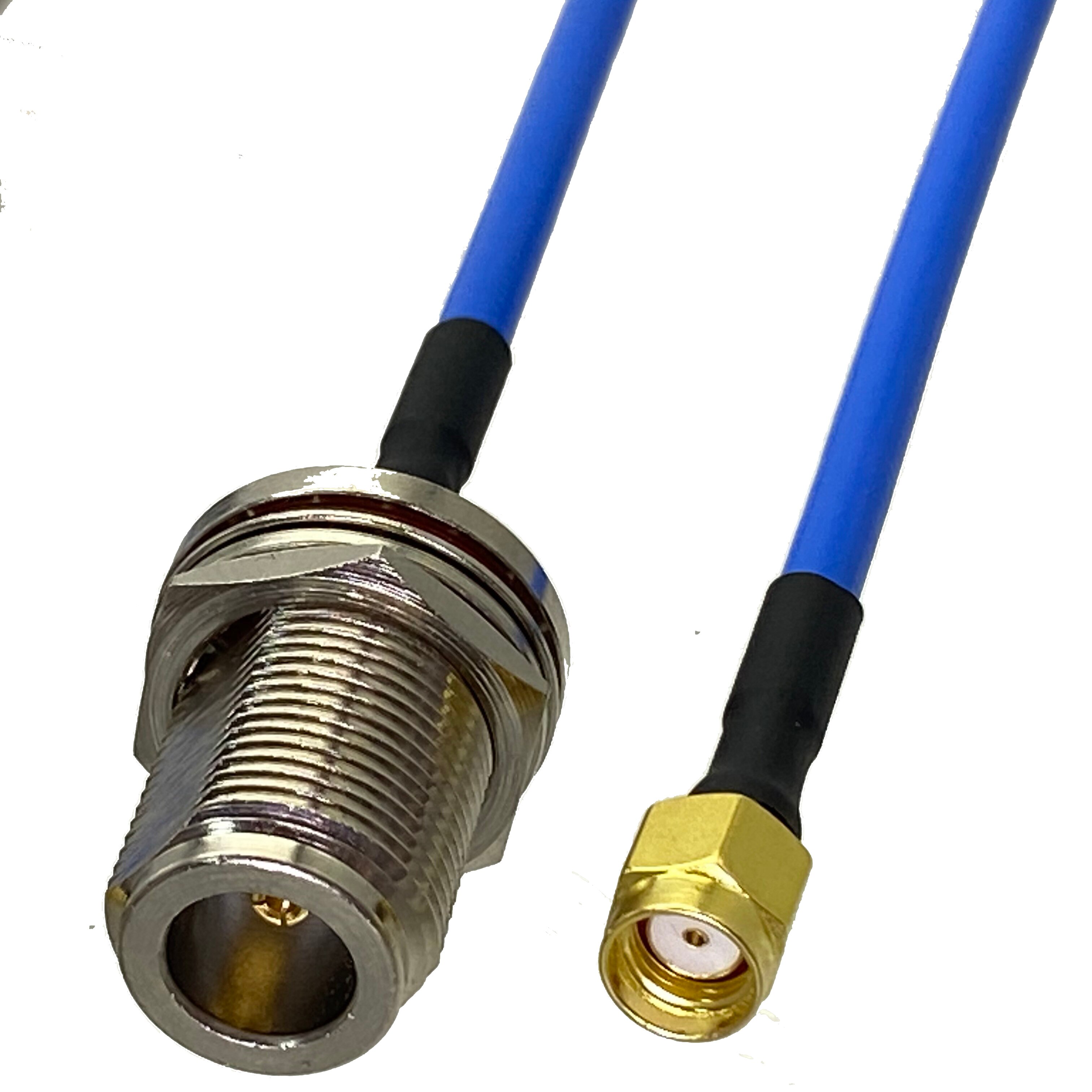 1pcs RG402 0.141" Cable N Female Bulkhead to RP SMA Male Connector RF Coaxial Pigtail Jumper Flexible Bule Adapter 6inch~10