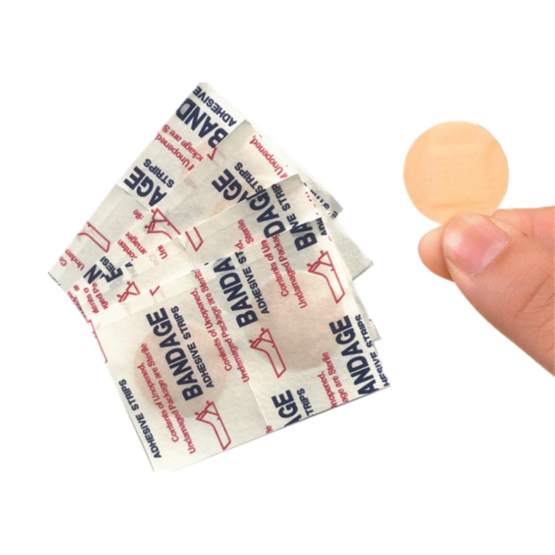 100pcs/lot Round Children Band Aid PE Waterproof Adhesive Bandages Breathable Vaccine Injection Eyelet Patch for Children Kids