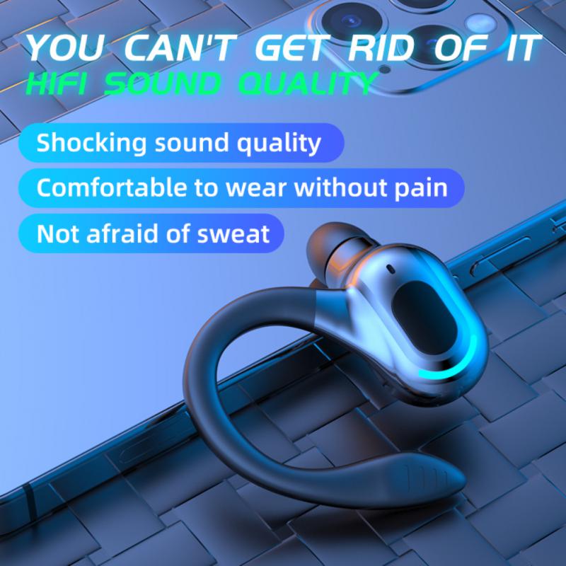 F8 Bluetooth-Compatible 5.2 Wireless Headset With Microphone Stereo Long Standby Over-ear Sports Headset Binaural Universal