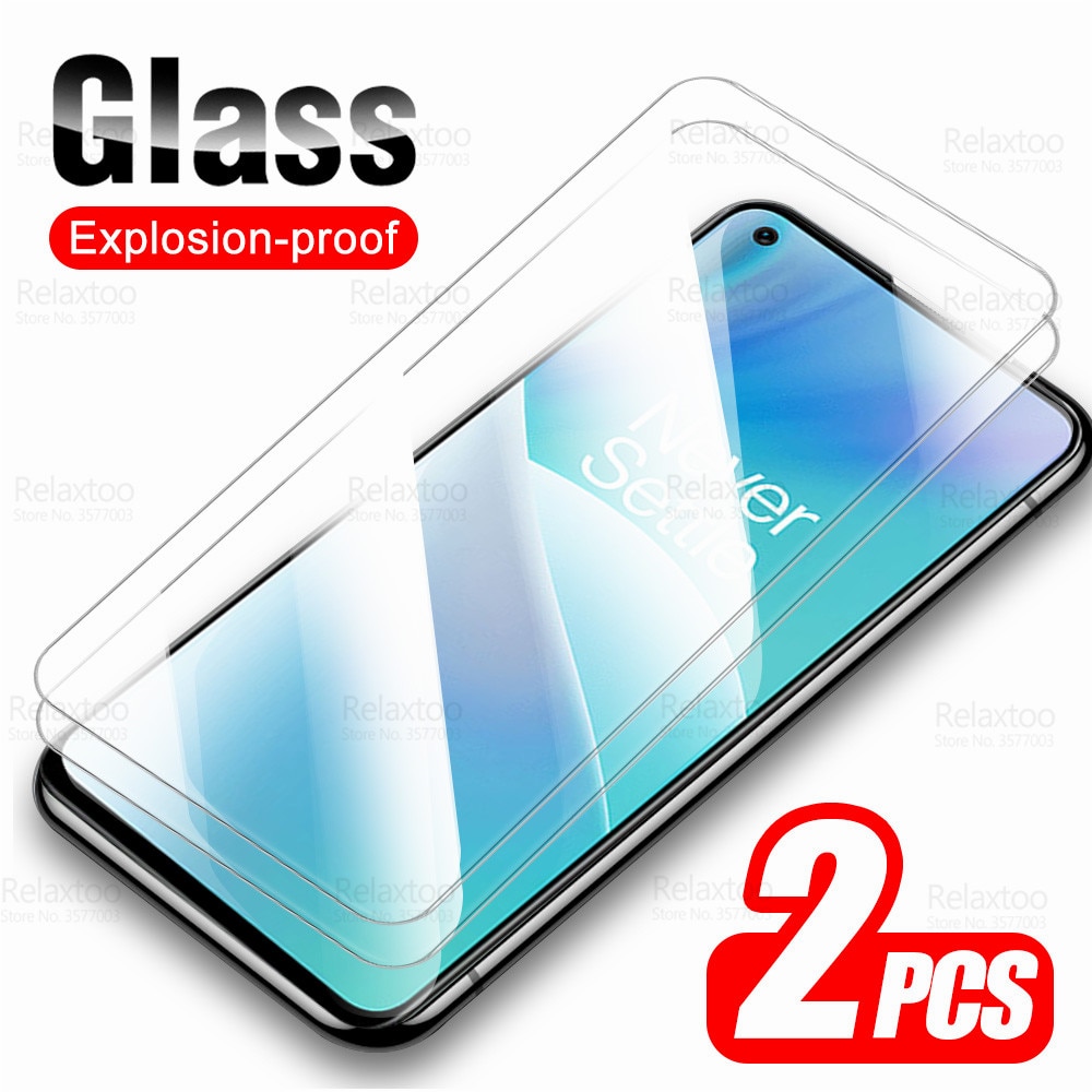 2pcs Tempered Glass For OnePlus Nord 2T Protective Glass Screen Protector OnePlusNord2T 1+Nord 2 T Nord2T 5G 6.43" Safety F