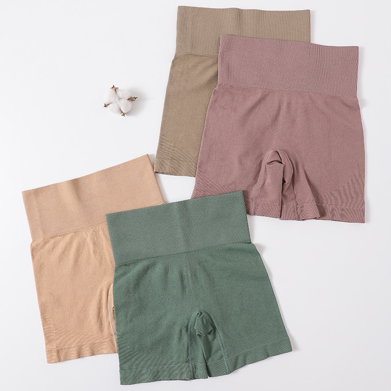 High Waist Seamless Shorts Women Hip Push Up Shorts Safety Short Pants Fitness Boxer Panty Tummy Control Underwear Underpants