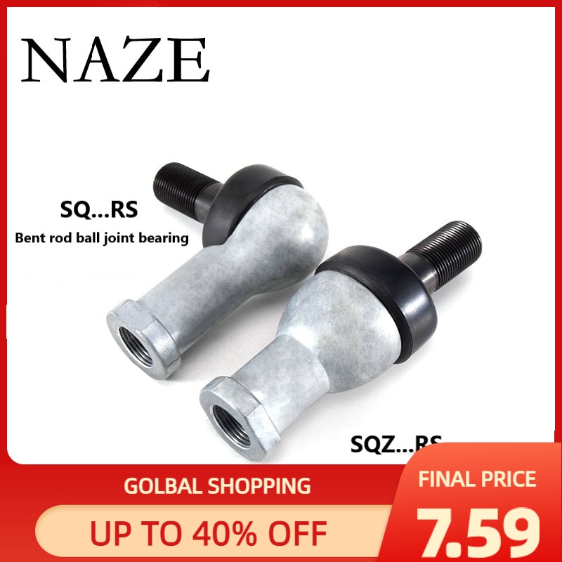 4pcs High quality bearings SQ5RS SQZ5RS Straight rod or curved rod L type single ball head end joint bearings M5 5mm NAZE