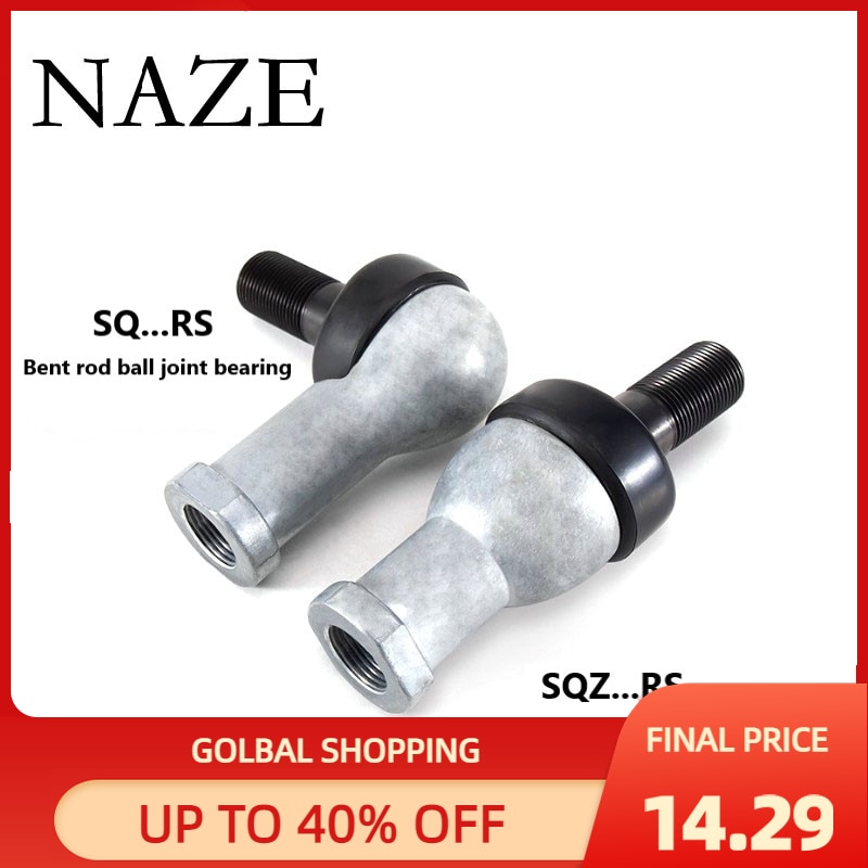 4pcs High quality bearings SQ8RS SQZ8RS Straight rod or curved rod L type single ball head end joint bearings M8 8mm NAZE