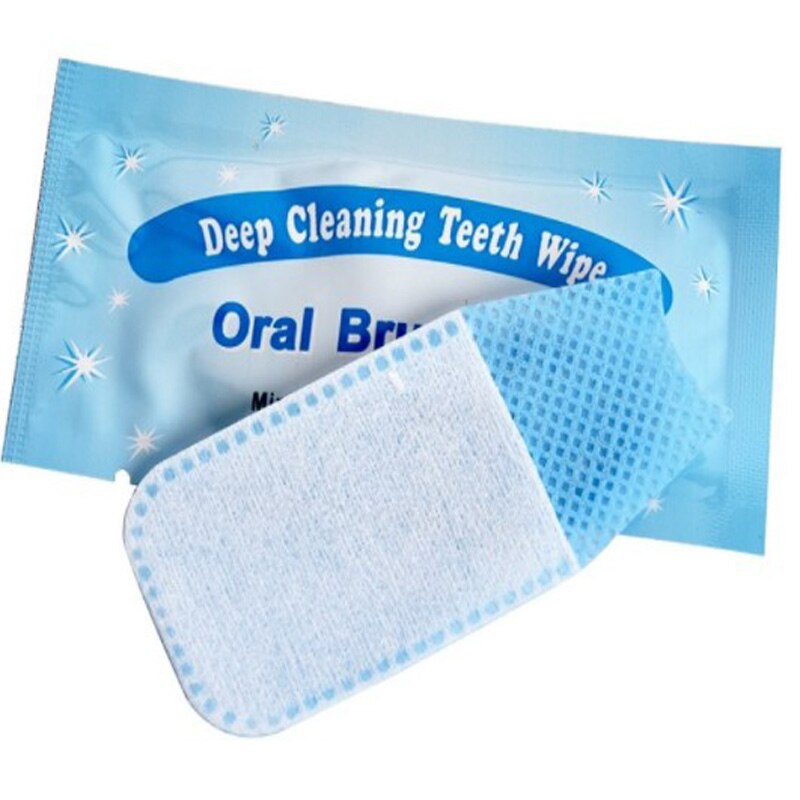 Natural Oral Brush Up Wipe Tooth Brush Finger Tip Oral Deep Cleaning Wipes Dental White Teeth Oral Hygiene Teeth Whitening