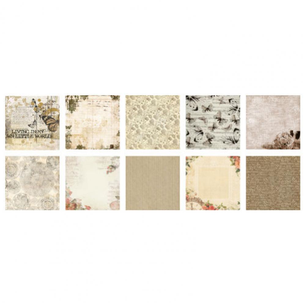 30 Sheets Scrapbooking Papers Practical Diary Journal Embellishment Papers Vintage Style Ornamental Material Papers