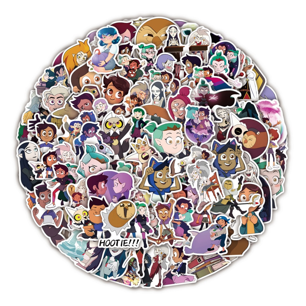 100Pcs Anime The Owl House Graffiti Stickers Cartoon Decal Kids Toy Laptop Phone Luggage Car Diary Scrapbook Sticker