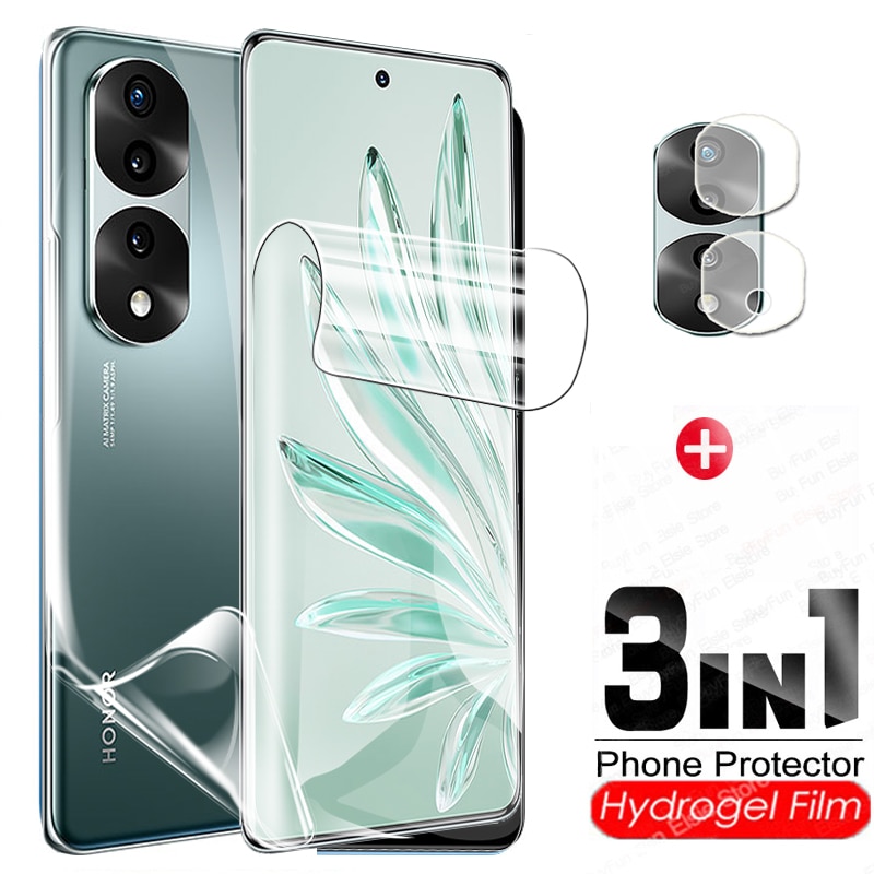 3 in 1 Hydrogel Film For Huawei Honor 70 Pro Plus Screen Protector For Honor 70 Pro 70Pro Pro+ 70Pro+ Film Not Glass