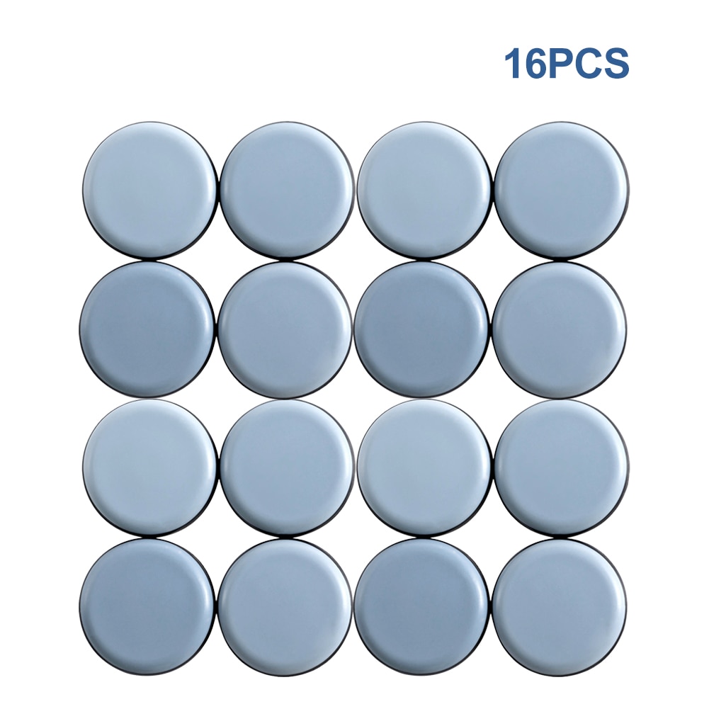 16Pcs Furniture Sliders Legs Pads Silent Household Table Chair Foot Pads Self-Adhesive Moving Glides Mover Pads For Home Garden