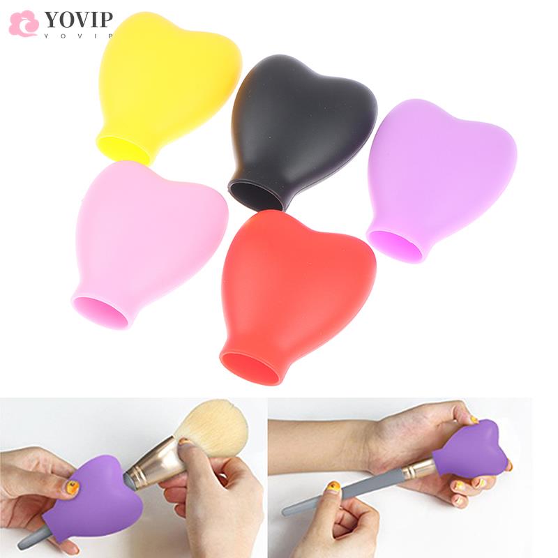 3Pcs Silicone Makeup Brush Dust Guards Protection Cover Storage Box Holder
