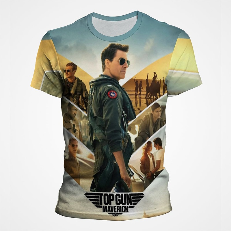 Top Gun T Shirt Men Women Children 3D T-shirt Summer Short Sleeve Casual Tops Streetwear Cool Tee Clothing
