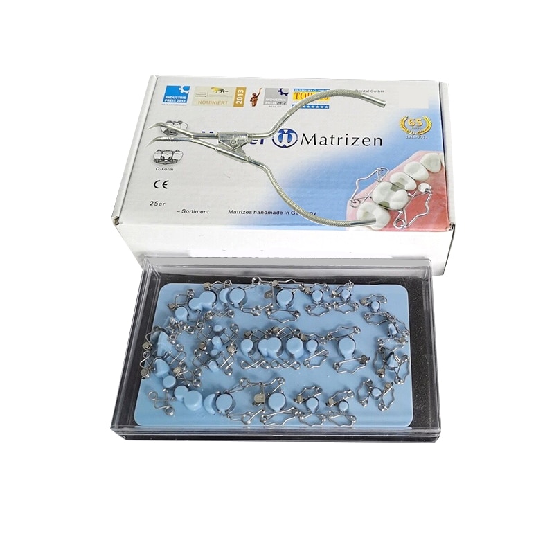 Automatrix Dental Walser Matrices system Matrix Bands Ring Sectional Contoured Matrices With Clamps Forceps Dentist Tools