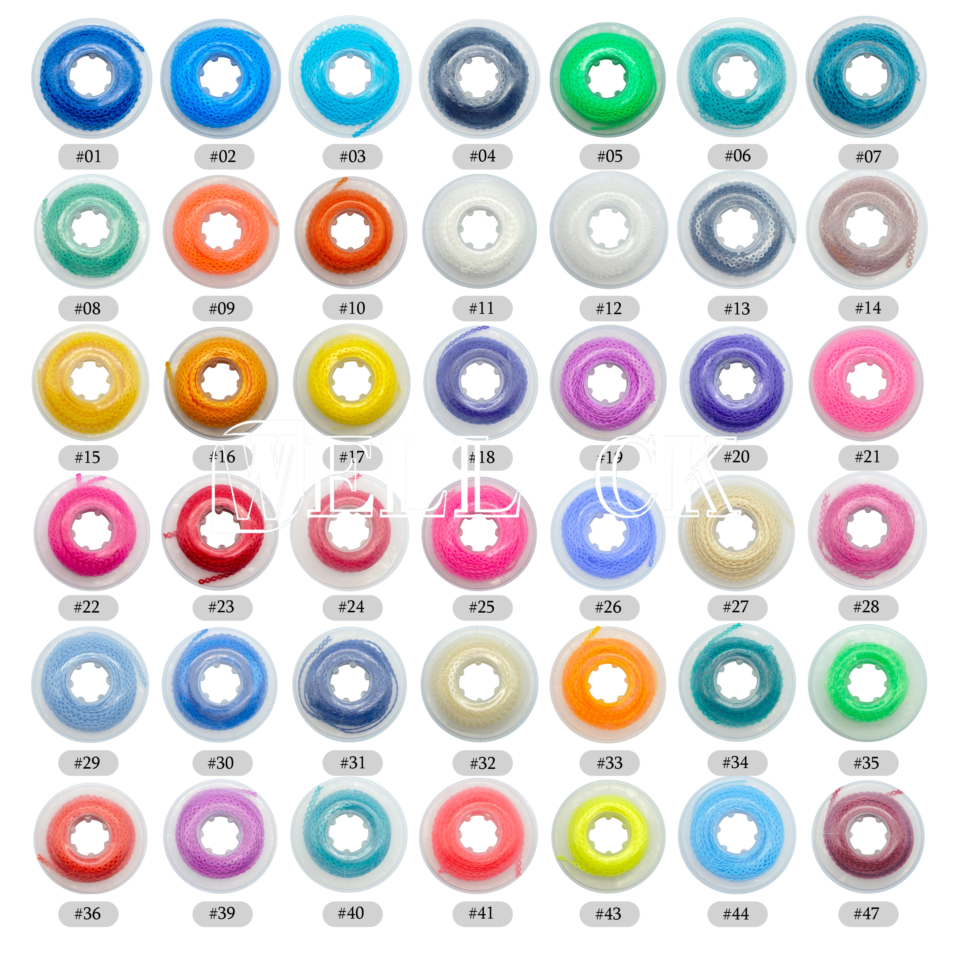Dental Materials Tools Orthodontic Elastic Rubber Power Chain Rubber Band Short Type Elastic Ultra Power Chain High Strength