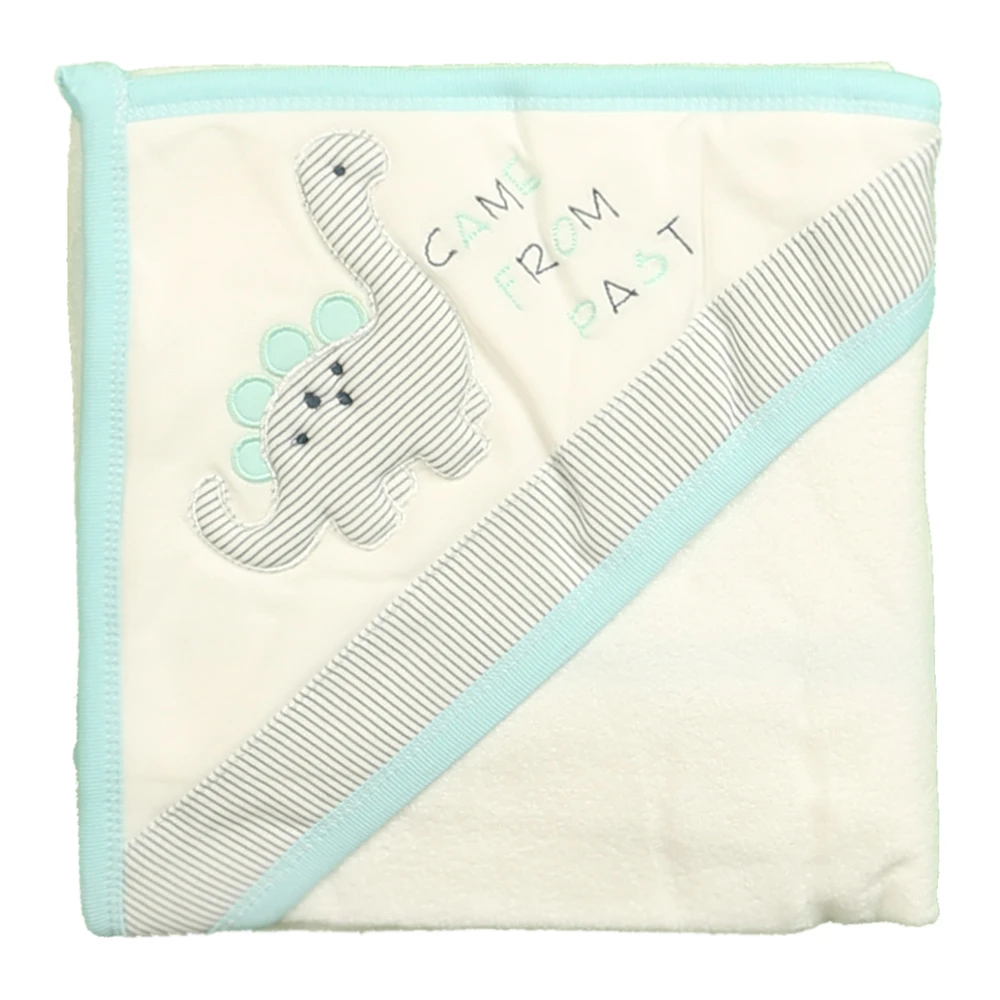 Turquoise colored bath towel