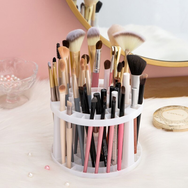 Makeup Brushes Storage Large-Capacity Cosmetic Brush Holder Air-Dry Stand Rack