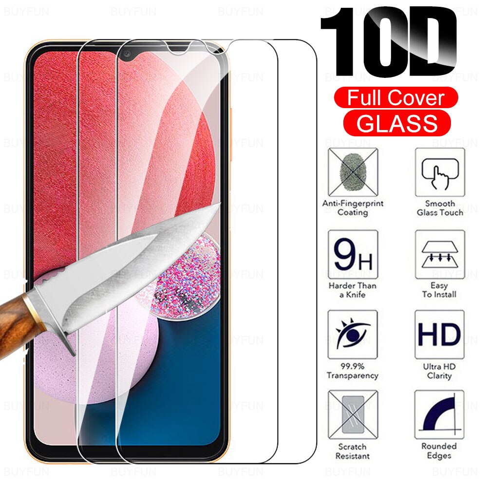 2 Pcs Tempered Glass For Samsung A13 Full Cover Screen Protector Film For Galaxy A13 A 13 5G Protective Glass