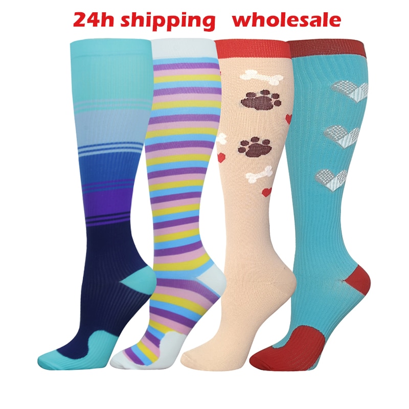 New Compression Stockings Varicose Veins Medical Nursing Blood Circulation Pregnancy Edema Diabetes Knee High Socks 20-30 Mmhg