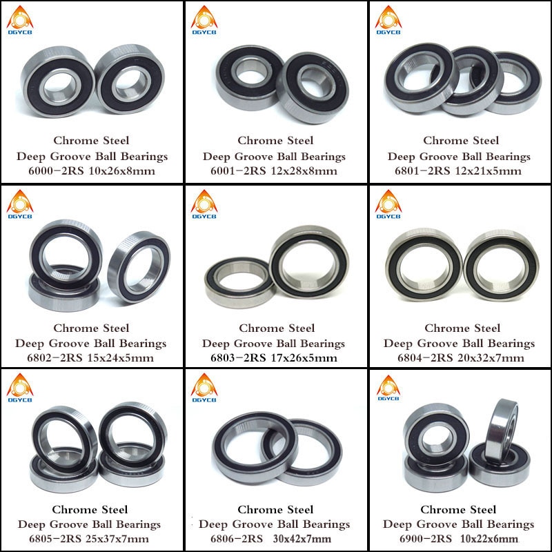 2pcs 6806-2RS Bearing 30x42x7 mm 6806RS 61806 2RS RS Bearing 30*42*7 mm Thin Section 6806 2RS Ball Bearings Bicycle Bike Bearing
