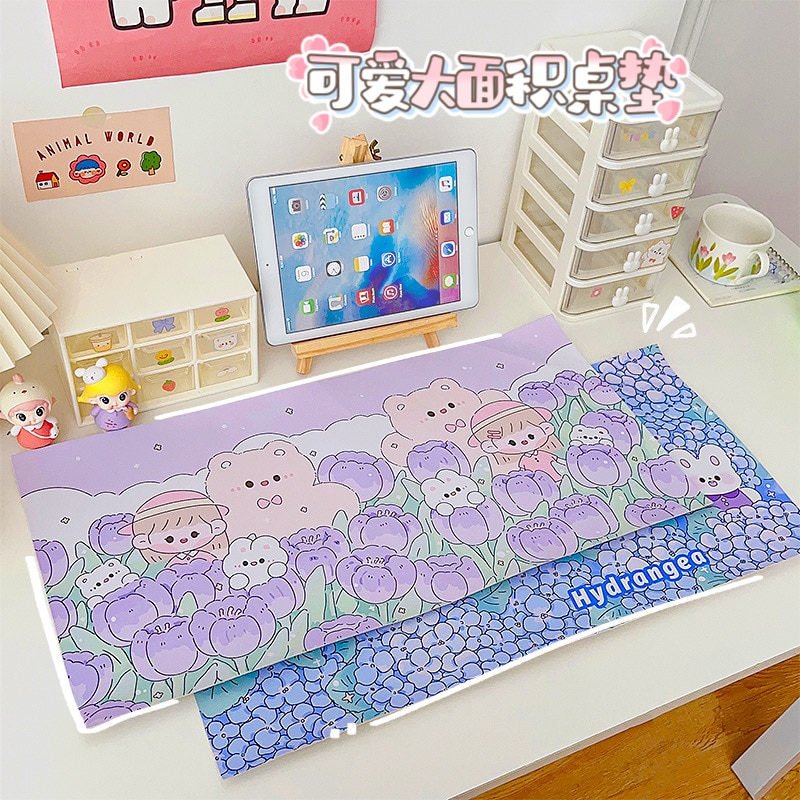 Kawaii Large Mousepad Game Mouse Pad Gamer Big Mouse Mat Cute PC Computer XXL Mouse Carpet Surface Mause Pad Keyboard Desk Mat