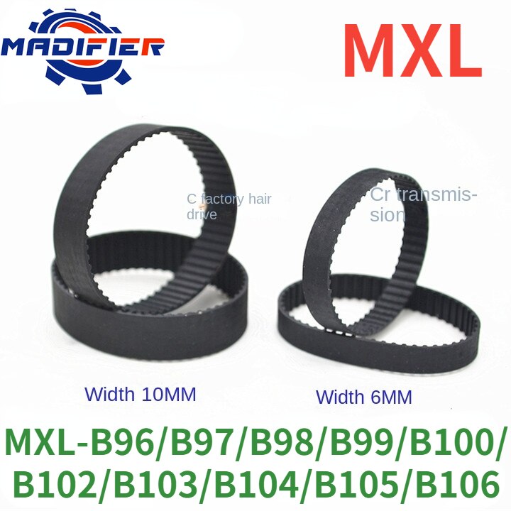 GKTOOLS MXL Synchronous Timing belt B96MXL/B97MXL/B98MXL/B99MXL/ B100MXL/B102MXL/B103MXL/B104MXL/ B105MXL/B106MXLWidth 6/10mm