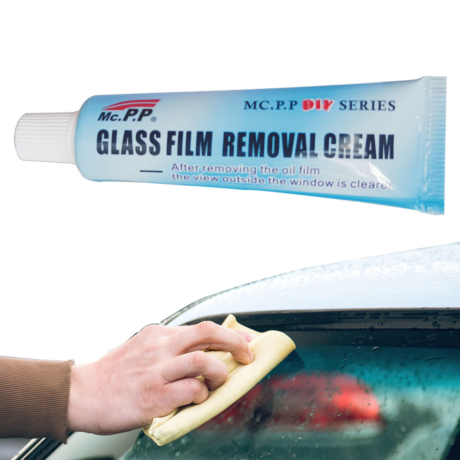 Glass Stripper Glass Oil Film Removing Paste Glass Stripper Water Spot Remover Kit Automotive Glass Dirt Cleaning Cream Window