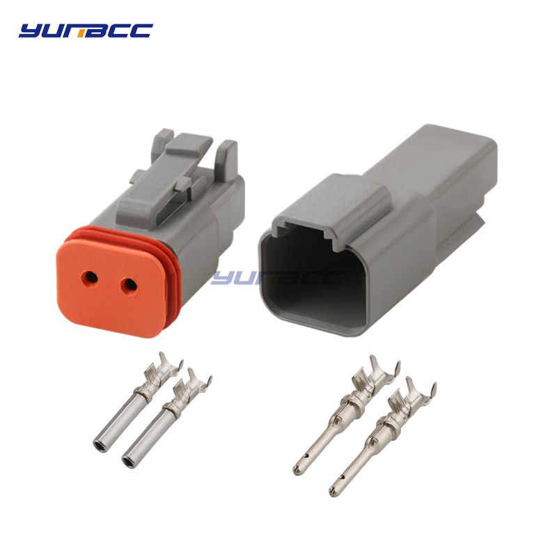 2 Pin DT04-2P DT06-2S Deutsch DT Waterproof Male Female Electrical Connector Plug With Terminals