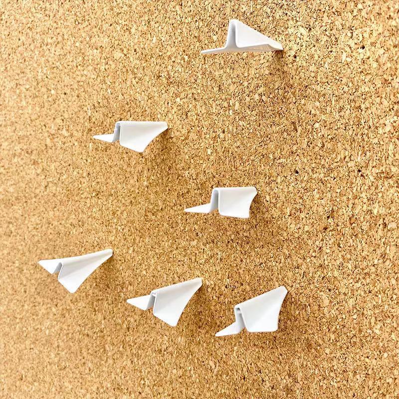 12pcs Aircraft Pushpin Message Board Paper Plane Sticker Painting Nail Thumbtack