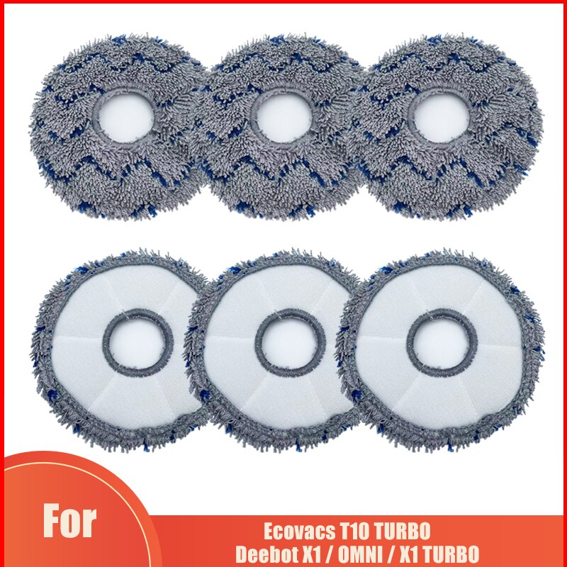 Washable Mop Rags Accessories For Ecovacs T10 TURBO / Deebot X1 / OMNI / X1 TURBO Robot Vacuum Cleaner Mop Cloth Sapre Parts