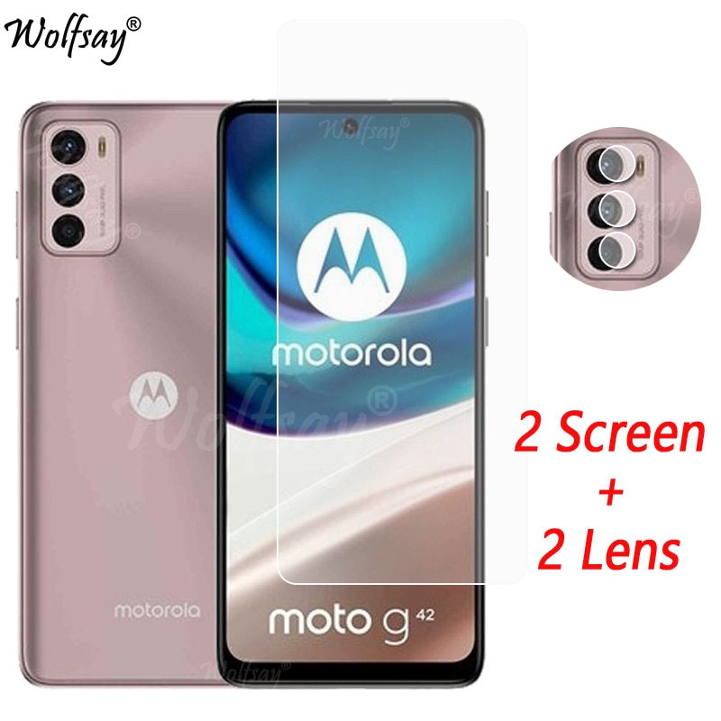 Camera Lens For Motorola Moto G42 Screen Protector Tempered Glass For Moto G42 G52 G62 E32 E20 Camera Glass For Moto G42 Glass