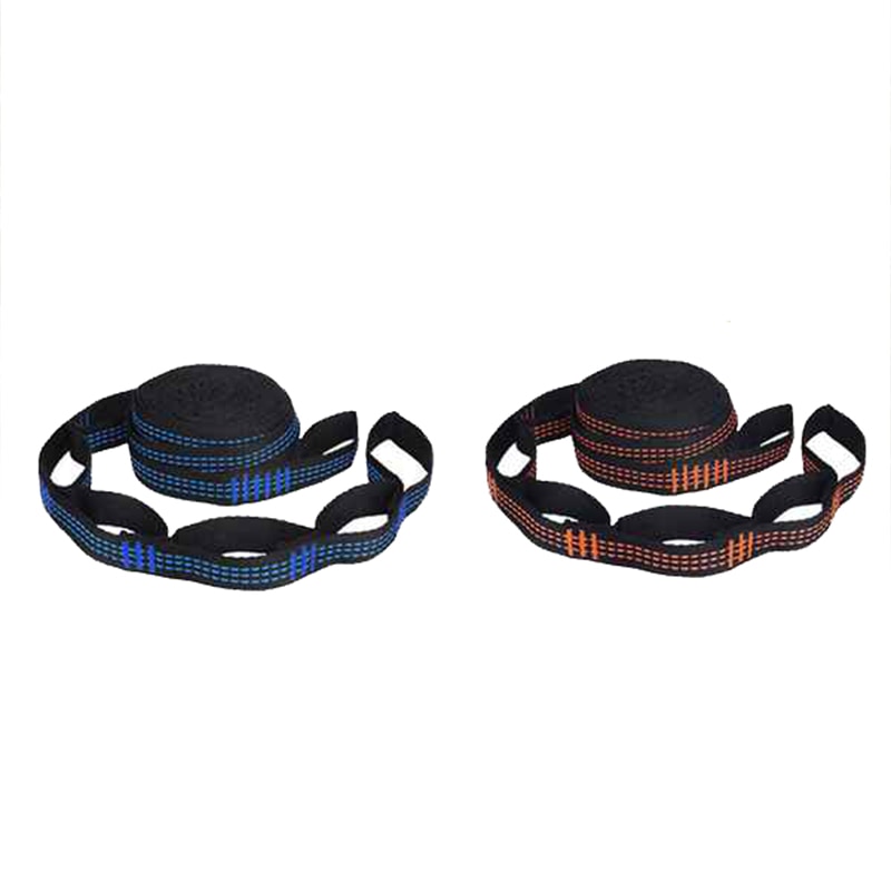 2pcs 2m Hammock Strap Super Strong Outdoor Camping Hammock Garden Swing Straps Rope High Strength Load-Bearing Rope