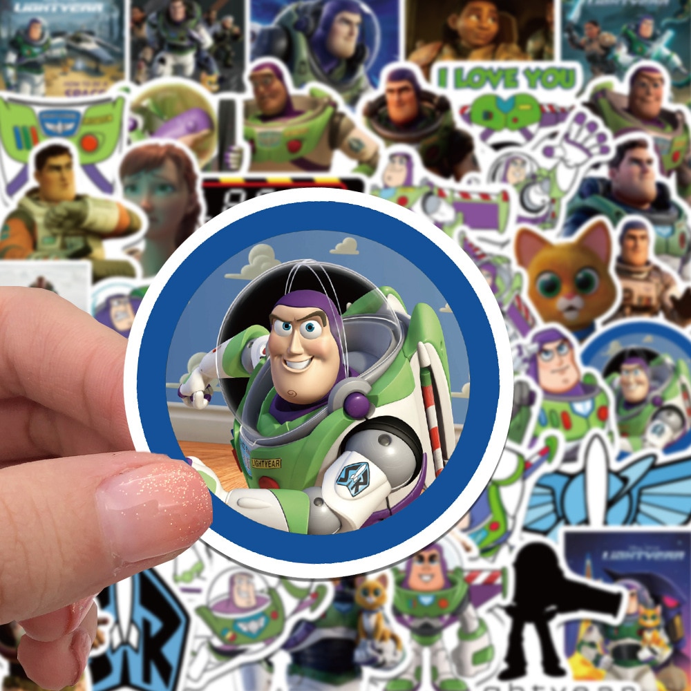 10/50PCS Character Buzz Lightyear Stickers Not Repeating Guitar Personalized Graffiti Cartoon Kids Toy 2022