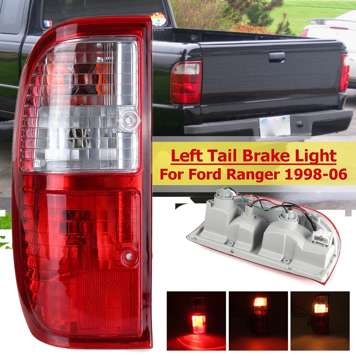 Left Right Car Rear Tail Light Signal Brake Lamp with Bulb&Wiring For Ford Ranger 1998 1999 2000 2001 2002 2003 2004 2005 20