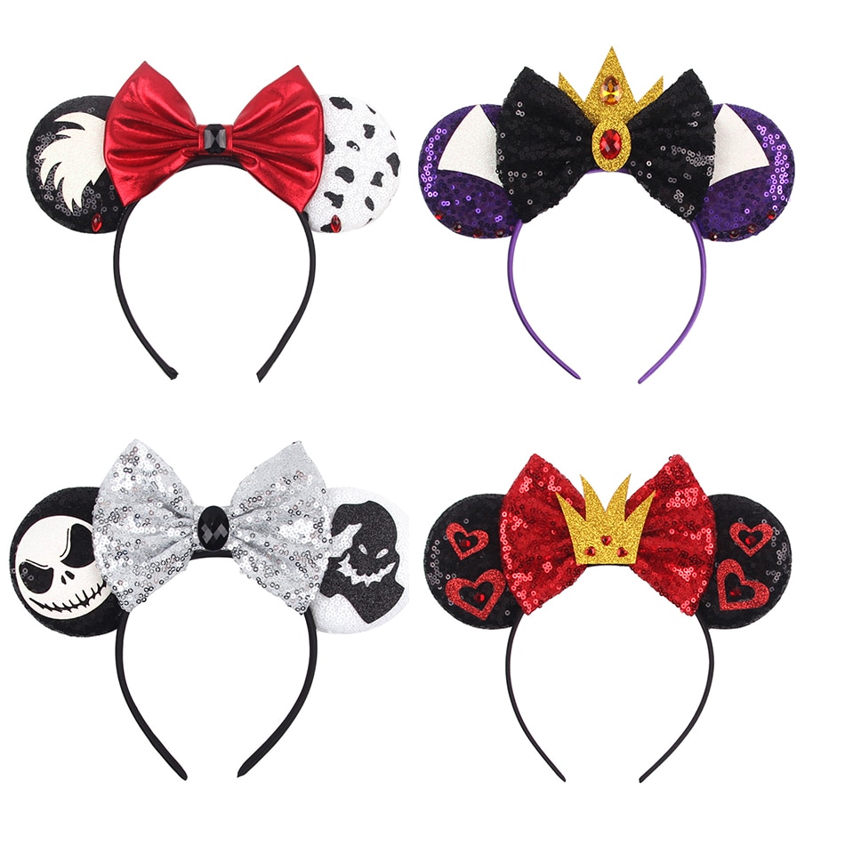 Halloween Cruella Ears Hairband Birthday Party Cosplay Headband Children Party Cosplay Costume Supply Accessories