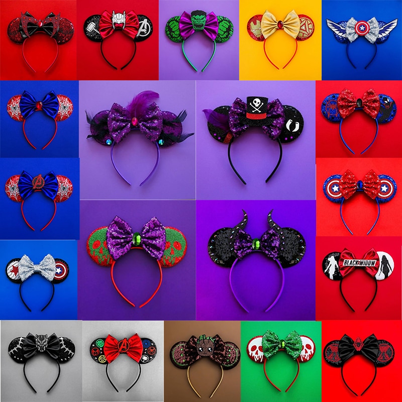 New Marvel Children's Halloween Theme Decorative Headband Cosplay Decorative Hair Accessories Headdress Spiderman Hulk Head