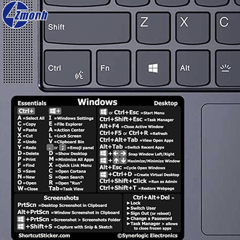 Windows PC Reference Keyboard Shortcut Sticker Adhesive For PC Laptop Desktop Office PS//WORD/EXCLE Shortcut Guide Stickers