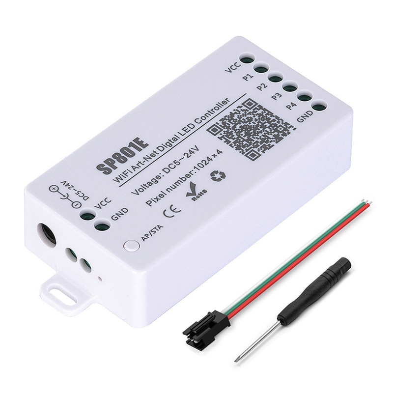 SP108E Wifi Magic LED Controller LED Matrix Panel Module WS2812B WS2811 Light Strip Wireless Control DC5-24V