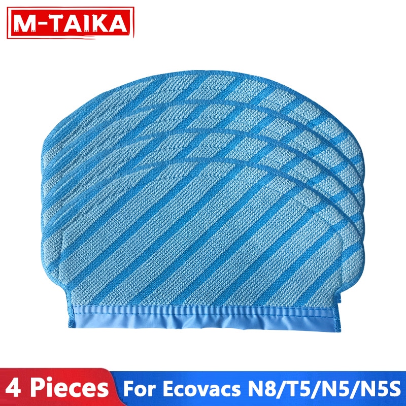 4 Pieces Mopping Pads For ECOVACS DEEBOT OZMO 920 950 N7 Vacuum Cleaner Parts Washable Mop Cloths Accessories