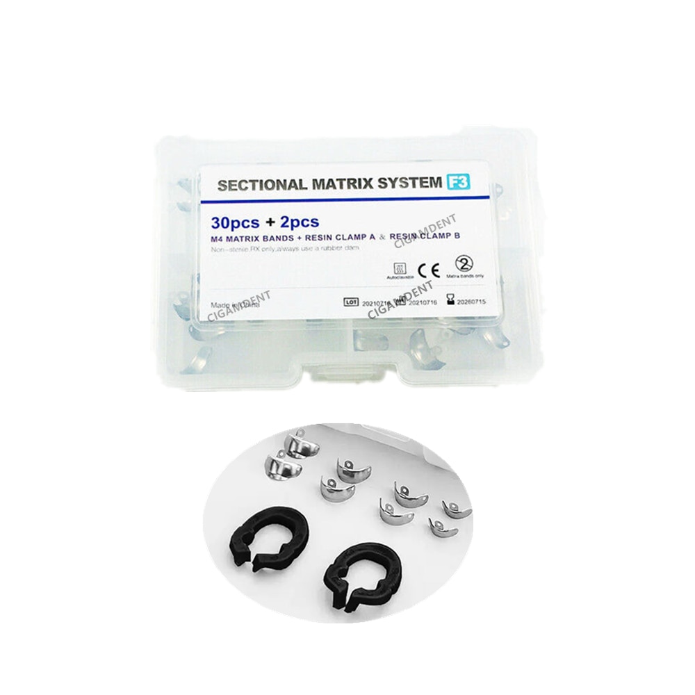 Dental Sectional Matrix System Palodent V3 Style Dental Sectional Contoured Metal Matrices Matrix Band Resin Clamping Ring