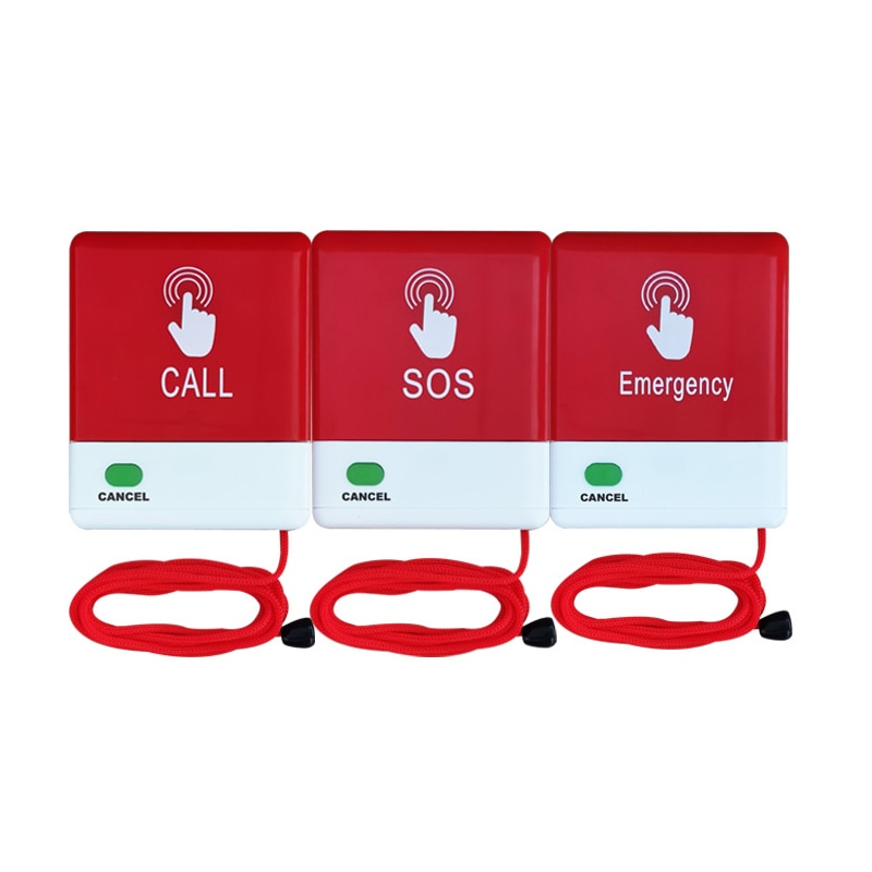 10PCS Wall-Mounted Emergency Call Button with Pull Cord - Elderly SOS Alert System for Home Care Disabled (Only Button)