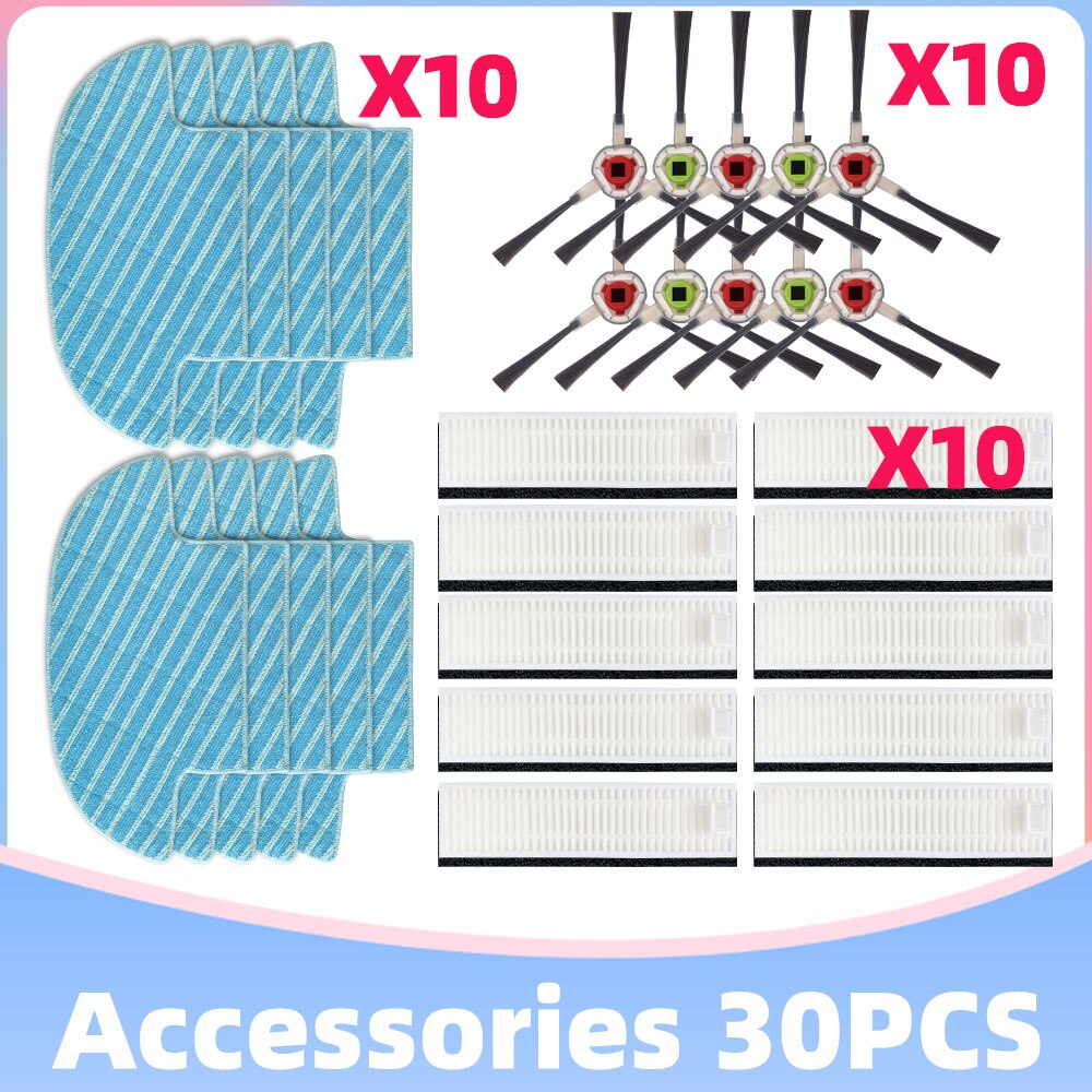 For Ecovacs Debot Slim 2 Robot Vacuum Cleaner Spare Side Brush Mop Cloth Rag Dust Box Hepa Filter Part Replacement Accessory