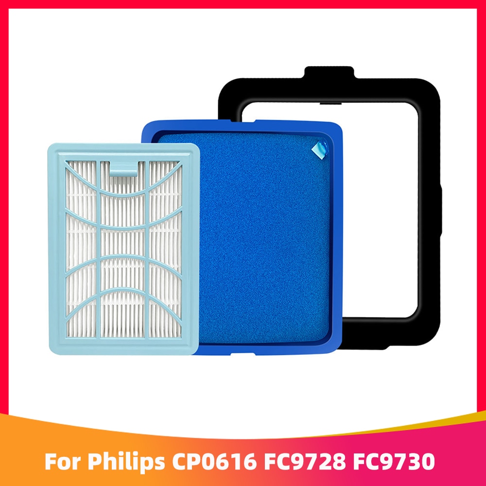 Philips CP0616 FC9728 FC9729 FC9730 FC9731 FC9732 FC9733 FC9734 FC9735 HEPA Filter Replacement Kit Domestic Model Vacuum Cleaner