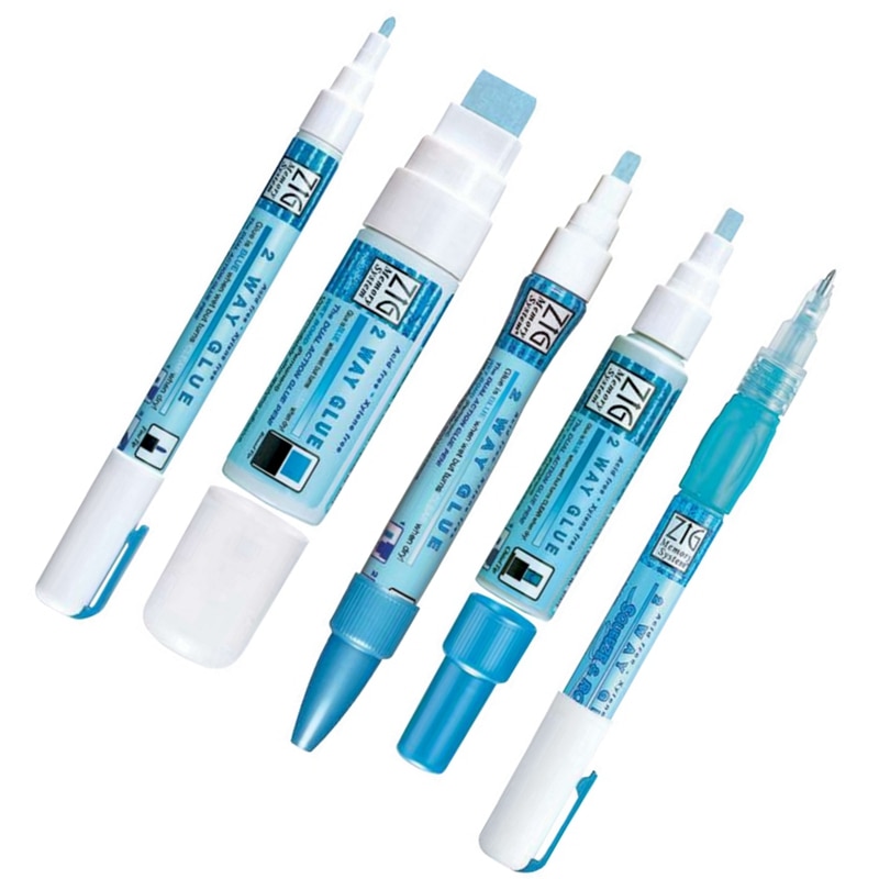 Japan Stationery ZIG Environmental Protection Coloured Glue Pen Adhesives DIY Hand Work Art Marker Glue Pens for School Supplies
