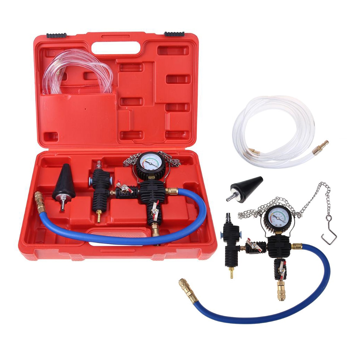 3Pc Car Refill Cooling Pumps Kit Universal Auto Radiator Set Vacuum Pump Coolant System Antifreeze Injector Vacuum Pressure Pump